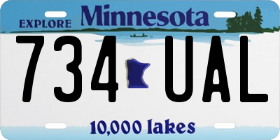 MN license plate 734UAL