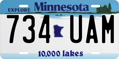 MN license plate 734UAM
