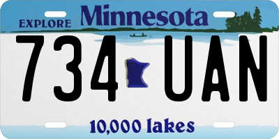 MN license plate 734UAN