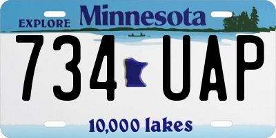 MN license plate 734UAP