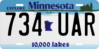 MN license plate 734UAR