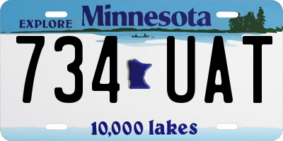 MN license plate 734UAT