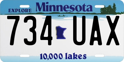 MN license plate 734UAX