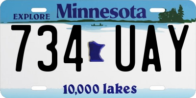 MN license plate 734UAY