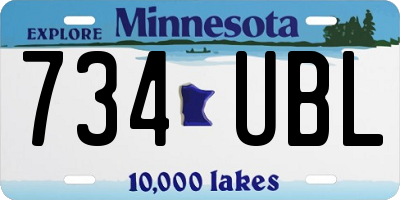 MN license plate 734UBL