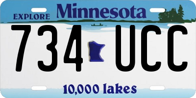 MN license plate 734UCC