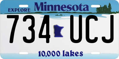 MN license plate 734UCJ