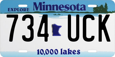 MN license plate 734UCK