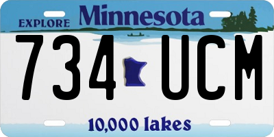 MN license plate 734UCM