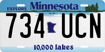 MN license plate 734UCN