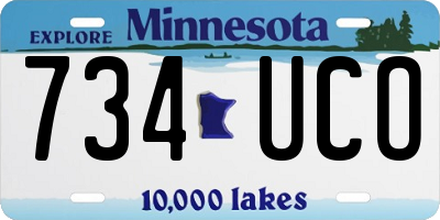 MN license plate 734UCO
