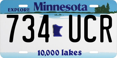 MN license plate 734UCR