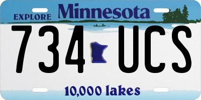 MN license plate 734UCS