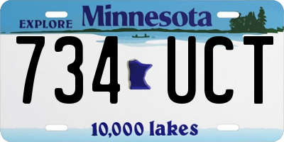 MN license plate 734UCT