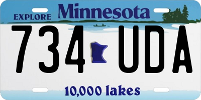 MN license plate 734UDA