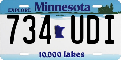 MN license plate 734UDI