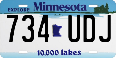 MN license plate 734UDJ