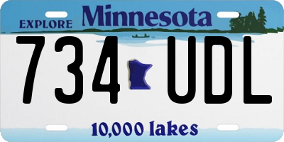 MN license plate 734UDL