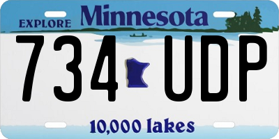 MN license plate 734UDP