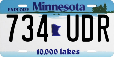 MN license plate 734UDR