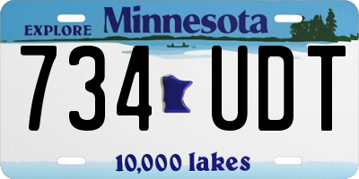 MN license plate 734UDT