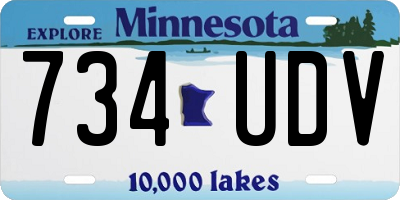MN license plate 734UDV