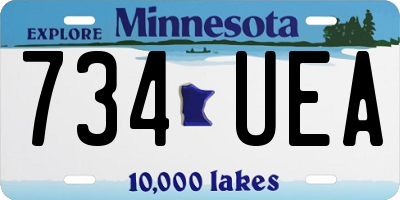 MN license plate 734UEA