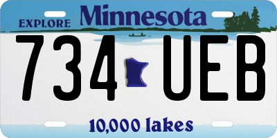 MN license plate 734UEB