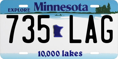 MN license plate 735LAG