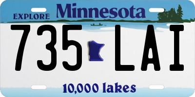 MN license plate 735LAI