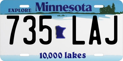 MN license plate 735LAJ