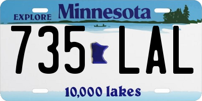 MN license plate 735LAL