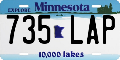 MN license plate 735LAP