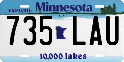 MN license plate 735LAU