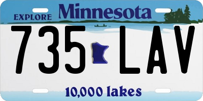 MN license plate 735LAV