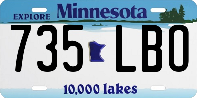 MN license plate 735LBO
