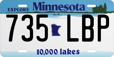 MN license plate 735LBP