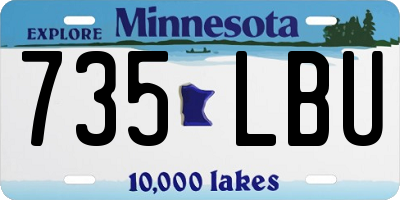 MN license plate 735LBU