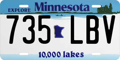 MN license plate 735LBV