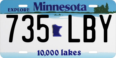 MN license plate 735LBY