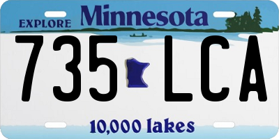 MN license plate 735LCA
