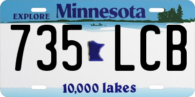 MN license plate 735LCB