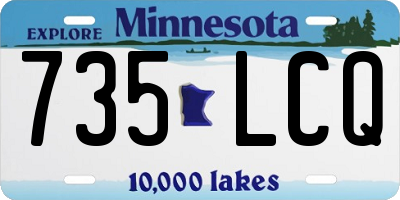 MN license plate 735LCQ