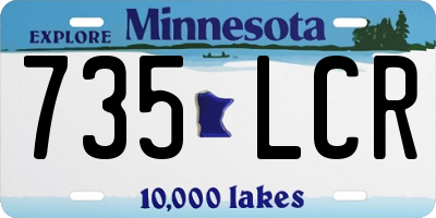 MN license plate 735LCR