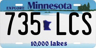 MN license plate 735LCS