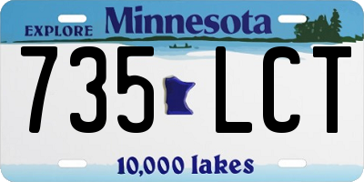 MN license plate 735LCT