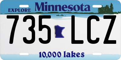 MN license plate 735LCZ