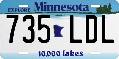 MN license plate 735LDL