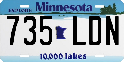 MN license plate 735LDN