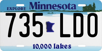 MN license plate 735LDO